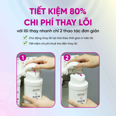 Lõi lọc thô tháo lắp nhanh 3 in 1 - Hàng chính hãng Mutosi