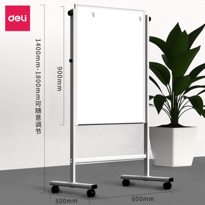 Bảng Từ Trắng Hai Mặt Xoay 360 Độ Có Chân Di Động Chữ H Điều Chỉnh Cao Thấp Deli - Bảng Flipchart - Phù Hợp Trường Học, Văn Phòng - Nhiều Kích Cỡ