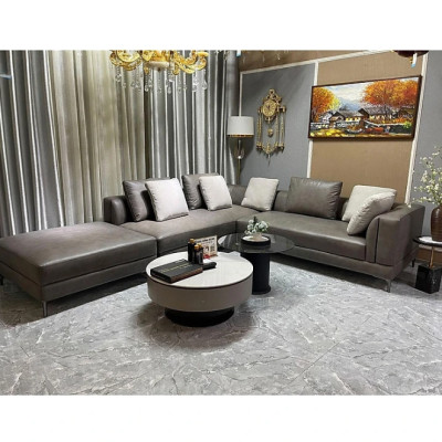 Sofa da bò thật 100% Tundo SFCT23 3m x 2m6 hàng cao cấp chuẩn da bò nhập khẩu Ý