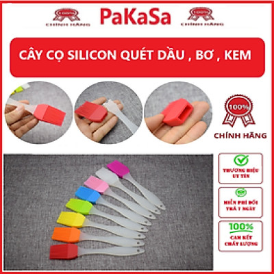 Cây Cọ Silicon Cán Trong Quét Dầu, Bơ, Kem Trang Trí Bánh - Chính Hãng (Giao màu ngẫu nhiên)