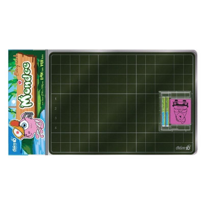 Bảng Phấn Học Sinh - Kẻ Ô + Phấn + Lau Bảng - Thiên Long TP-B022 - Màu Xanh Lá