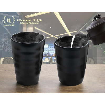 Cốc Melamine siêu bền (Hàng nhập khẩu )  | LY ĐEN NHÁM SIÊU BỀN - CHỊU LỰC - CHỊU NHIỆT MELAMINE A5 | CỐC ĐEN