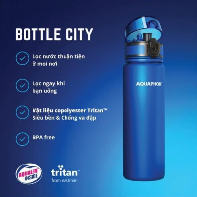 Bình Lọc Cầm Tay Bottle City Aquaphor Màu Xanh Lá
