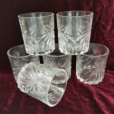 BỘ 6 LY THỦY TINH UỐNG NƯỚC CAO CẤP HOA VĂN SANG TRỌNG - VD59