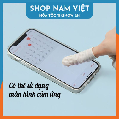 Bao Ngón Tay Cao Su Tăng Độ Bám, Kháng Khuẩn, Dùng Được Cảm Ứng