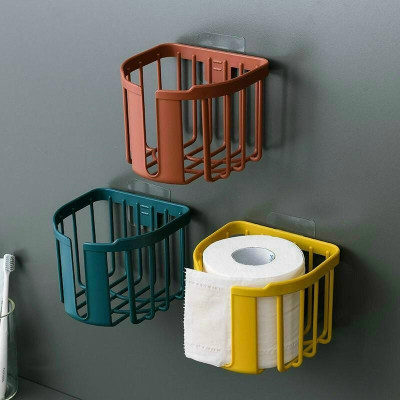 hộp kệ để khăn giấy dán tường xinh xinh đẹp mắt / giỏ đệ giấy vệ sinh dán tường đa năng không cần khoan đục ốc vít