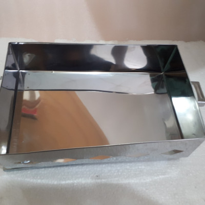 lò nướng than inox vuông loại trung 20x30 có vĩ nướng