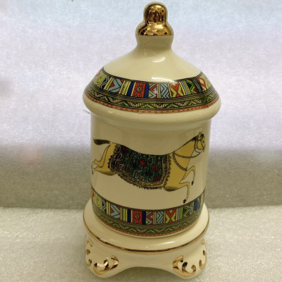 Lọ đựng tăm sứ hoa văn cổ điển sang trọng - ANTH487 ( Giao  ngẫu nhiên )