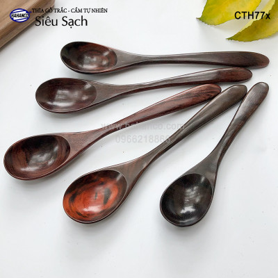 Thìa/Muỗng cafe, pha trà, gỗ Trắc/Cẩm siêu sạch (13cm) CTH770 - Decor trang trí, xúc gia vị, an toàn thực phẩm