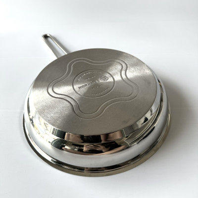 Chảo Inox 304 24cm Korkmaz Tombik A1800 -  Hàng Chính Hãng