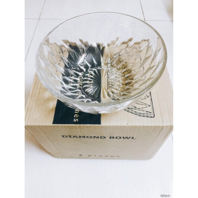 Tô thủy tinh họa tiết kim cương Thái Lan MCS