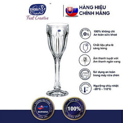 Bộ 6 ly pha lê rượu mạnh 050 ml Tiệp Khắc