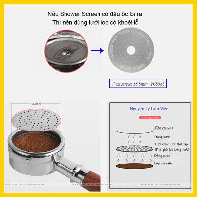 Puck Screen MHW-3BOMBER - Lưới phân phối nước pha espresso