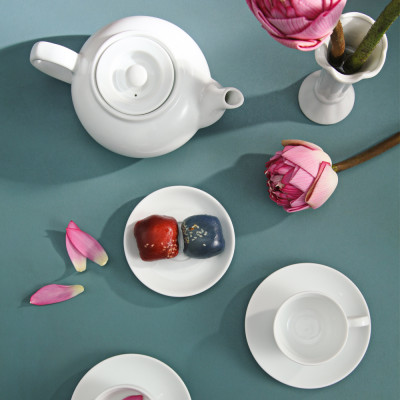 Ấm lùn Ấm pha trà kiểu cổ điển sứ Long Phương