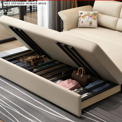 Sofa giường đa năng hộc kéo tay bật HGK-18 ngăn chứa đồ tiện dụng Juno Sofa KT 1m8