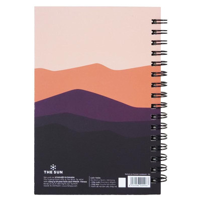 Sổ Lò Xo A6 Giấy Trơn - 160 Trang 80gsm - Nature On Sunset - The Sun 04