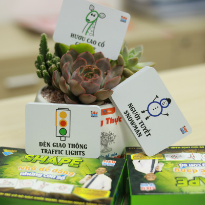 Bộ thẻ học thông minh cho bé FLASHCARD SHAPE (100 thẻ) - Nhớ dễ dàng những con số