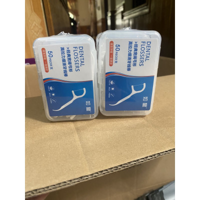 COMBO 2 Hộp 50 Tăm Chỉ Nha Khoa Tăm Nhựa Nha Khoa Tiện Dụng Làm Sạch Răng Set Tiệt Trùng (Hàng Cao Cấp) Cây Vệ Sinh Kẽ Răng Chân Nướu Chuyên Dụng Chiếc Xỉa Răng Chăm Sóc Răng Miệng