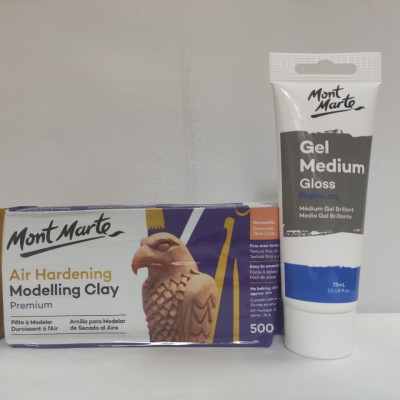 Combo đất sét, bộ dụng cụ và phủ bóng