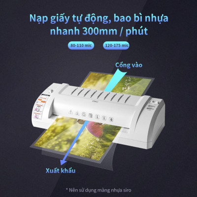 Máy ép nhựa dẻo màng plastic chính hãng Deli E3893-EU