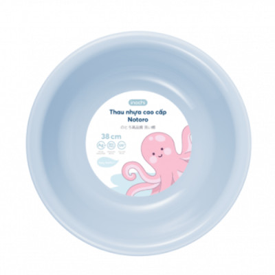 Thau rửa mặt, Thau nhựa Notoro - Nhựa Cao Cấp, Chắc Chắn, Sang Trọng An Toàn Cho Sức Khỏe ( tặng kèm sticker) - Chính hãng inochi tiêu chuẩn nhật bản