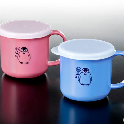 Cốc nhựa nắp mềm dành cho bé Nakaya 200ml P/B (Xanh/ Hồng) - Hàng nội địa Nhật Bản nhập khẩu chính hãng