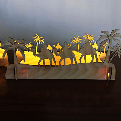 Bộ khung trang trí gỗ Giáng sinh Noel - Đêm Chúa Giáng Sinh