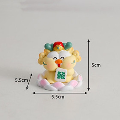 Mô hình rồng tiểu long tọa sen trang trí xe hơi nhà cửa vui nhộn Art house_ Hàng Chính hãng