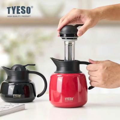 Bình trà giữ nhiệt TYESO TS-8877 1000ml có lọc trà , Hàng chính hãng 