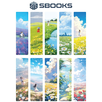 10 Cái Bookmark Kẹp Sách, Dấu Trang Hoạ Tiết Phong Cảnh Thơ Mộng, Đáng Yêu - SBOOKS