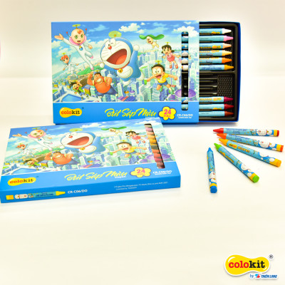 Sáp 24 màu Thiên Long Colokit Doraemon CR-C06/DO - Tiêu chuẩn Mỹ - Phiên bản Nobita