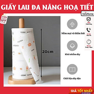 Cuộn Giấy Lau Nhà Bếp Đa Năng Có Thể Tái Sử Dụng Nhiều Lần Tiện Dụng, Tiết Kiệm Thấm Hút Nhanh