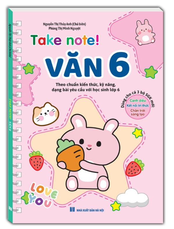sách - combo 2c TAKE NOTE! Văn 6 (không lò xo) và 6000 từ vựng tiếng anh thông dụng