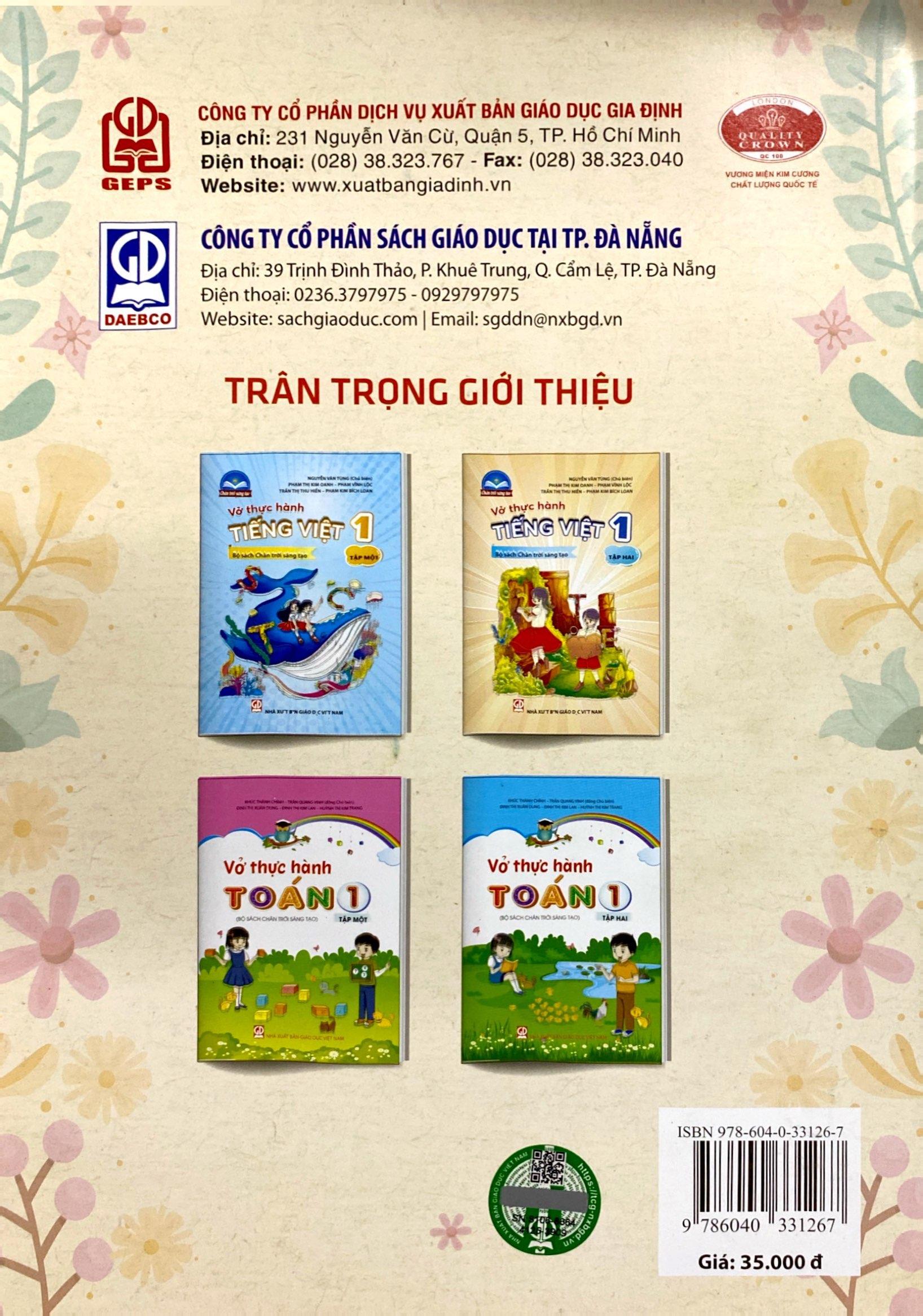 Vở Thực Hành Tiếng Việt 1 - Tập 2 (Chân Trời Sáng Tạo) (2022)