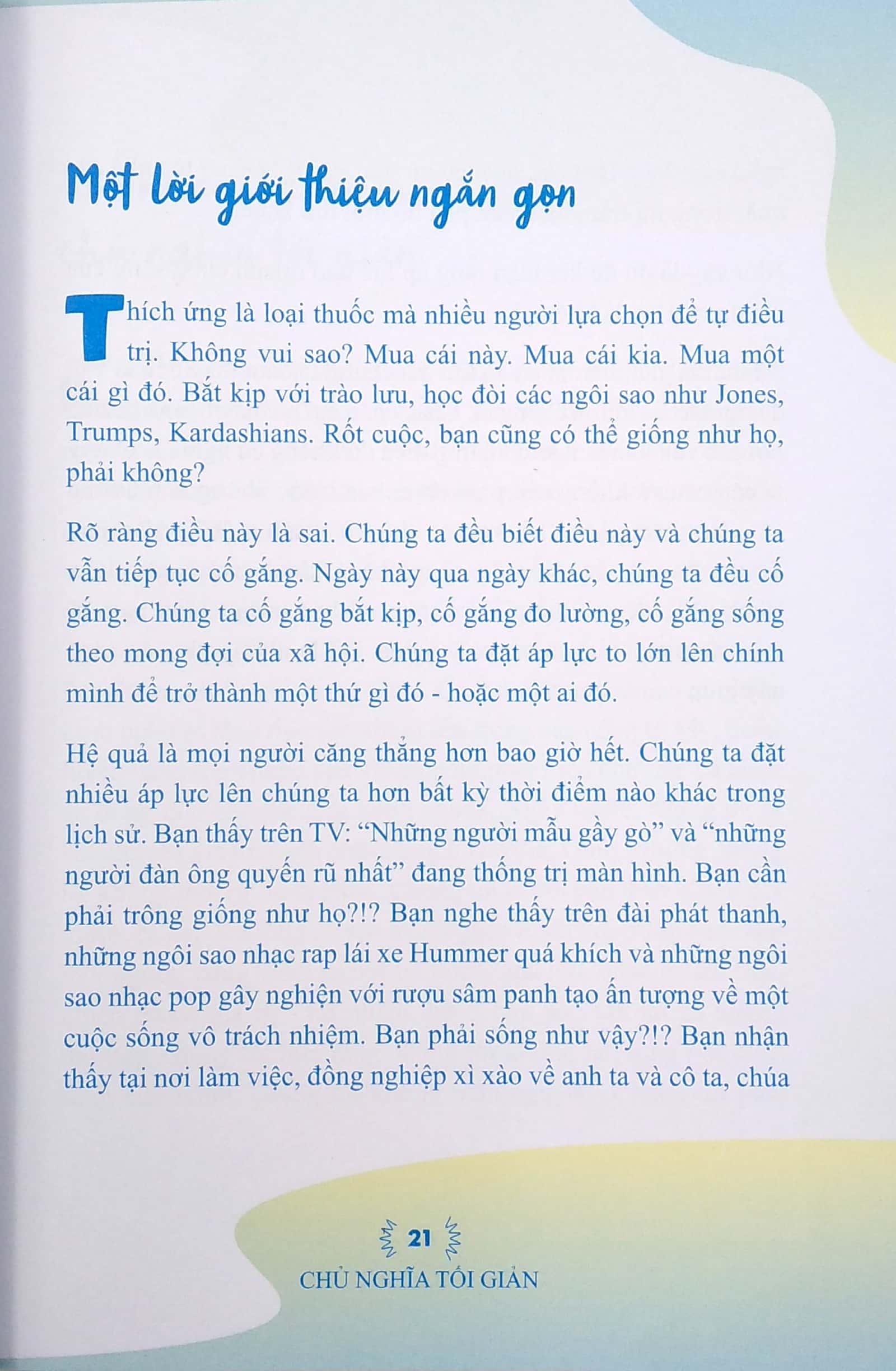 Chủ Nghĩa Tối Giản - Hãy Sống Một Cuộc Sống Có Ý Nghĩa (Tái bản 2020)