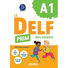 Sách học tiếng Pháp LE DELF PRIM A1 100% REUSSITE - LIVRE + DIDIERFLE.APP