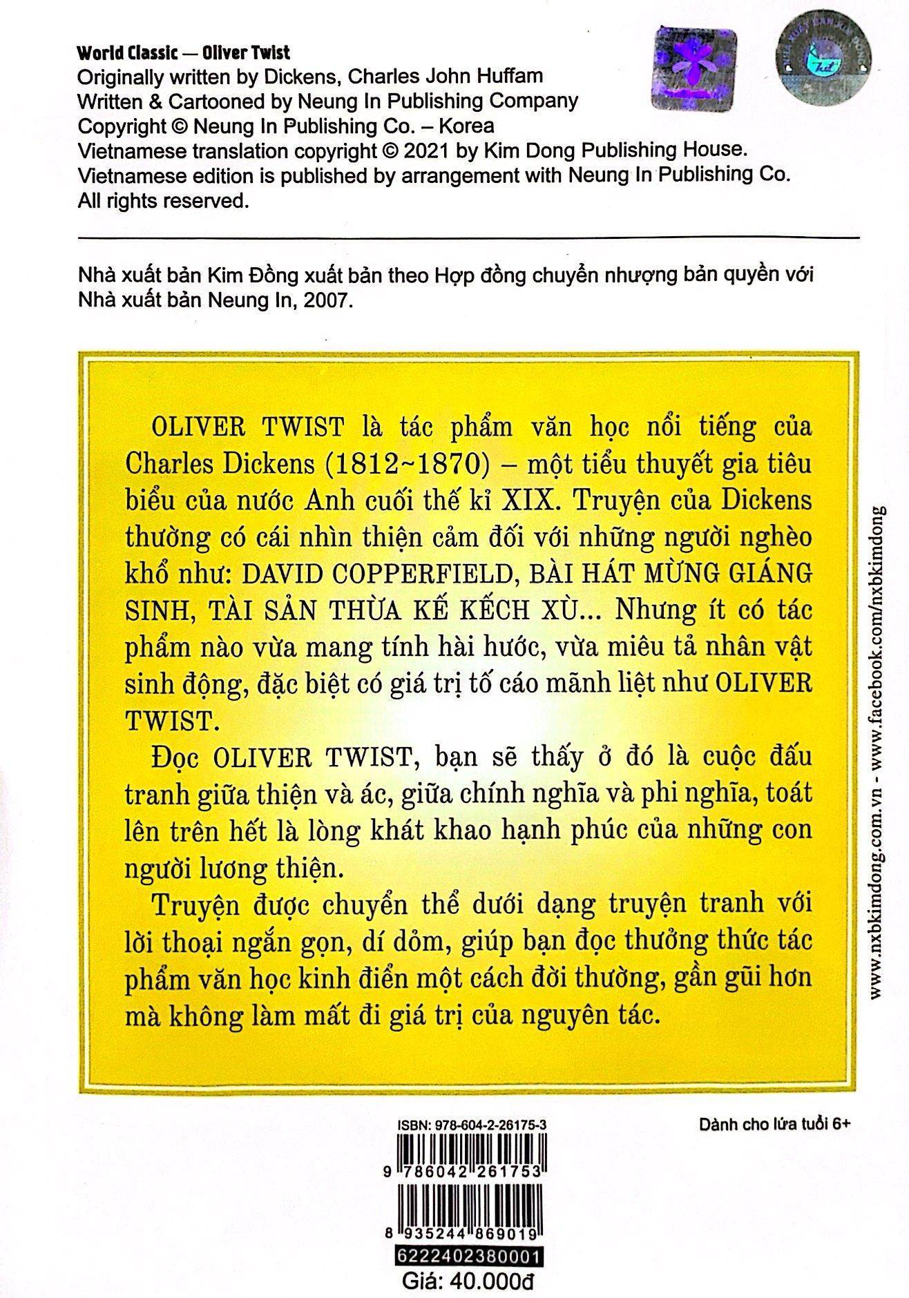 Danh Tác Thế Giới: Oliver Twist (Tái Bản 2022)
