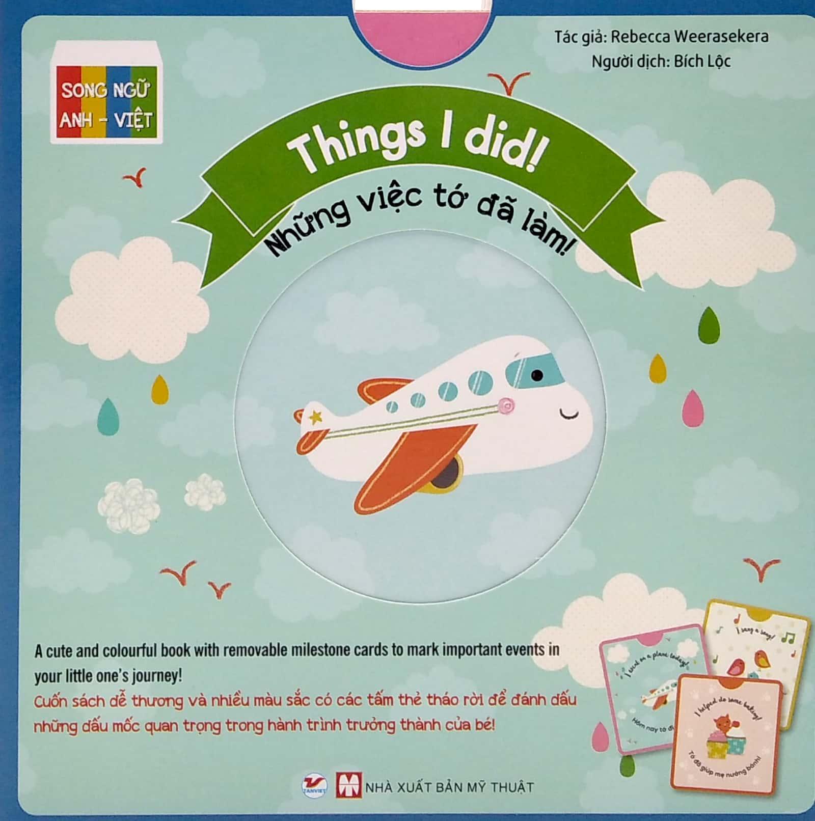 Sách Tương Tác - Things I did - Những Việc Tớ Đã Làm (Song Ngữ Anh Việt)