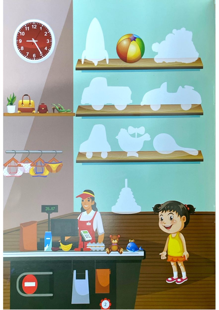 Bóc Dán Decal Thông Minh Sticker Đồ Hàng Cửa Hàng Đồ Chơi Dành Cho Bé - HA