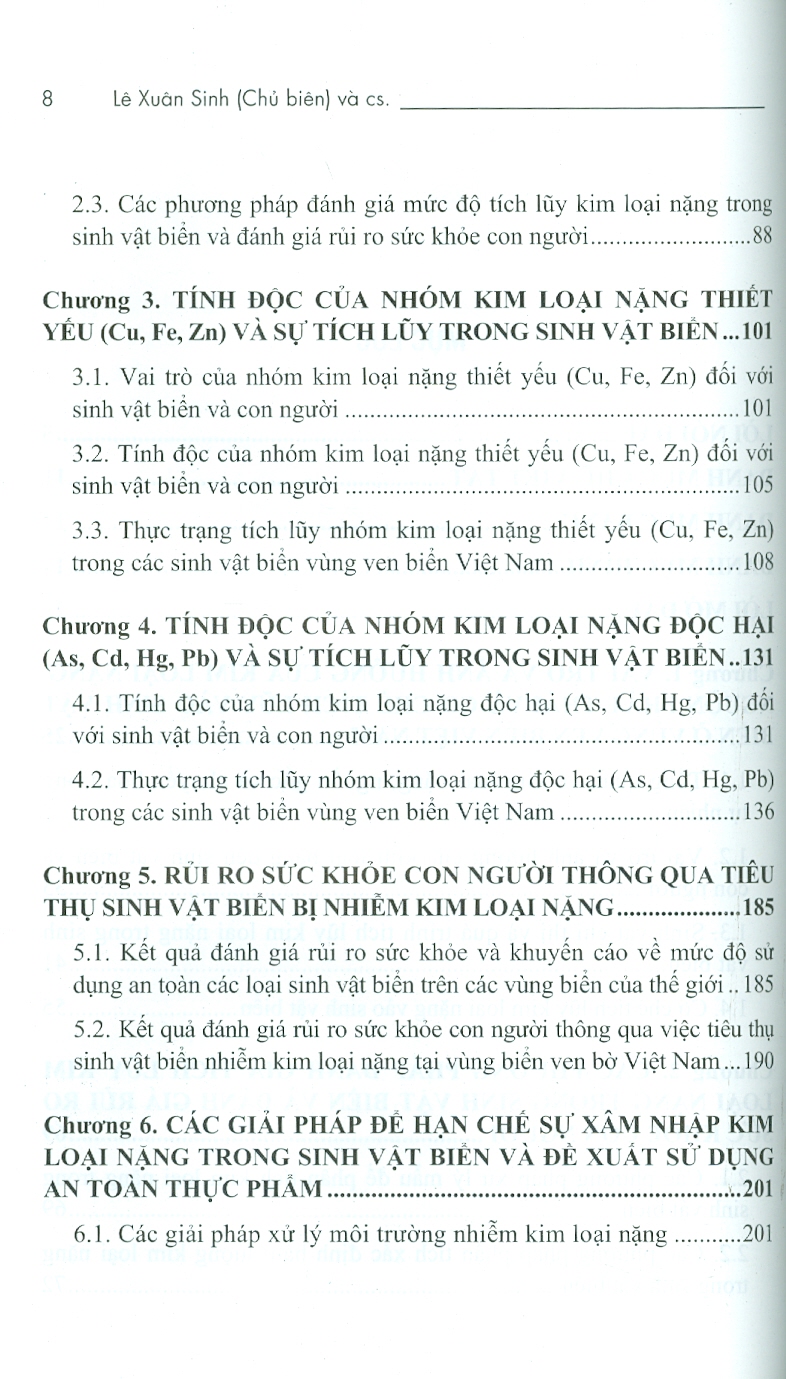 Cơ Chế Tích Luỹ Kim Loại Nặng Trong Một Số Loài Sinh Vật Biển Và Giải Pháp An Toàn Thực Phẩm (Bộ Sách Chuyên Khảo Biển Và Công Nghệ Biển) (Bìa Cứng)