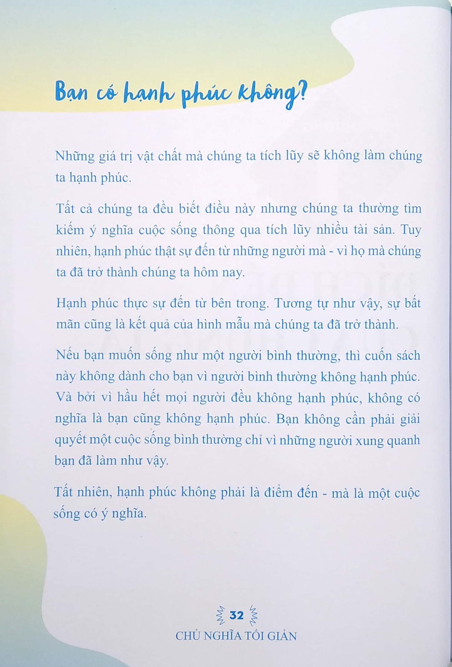 Chủ Nghĩa Tối Giản - Hãy Sống Một Cuộc Sống Có Ý Nghĩa (Tái bản 2020)