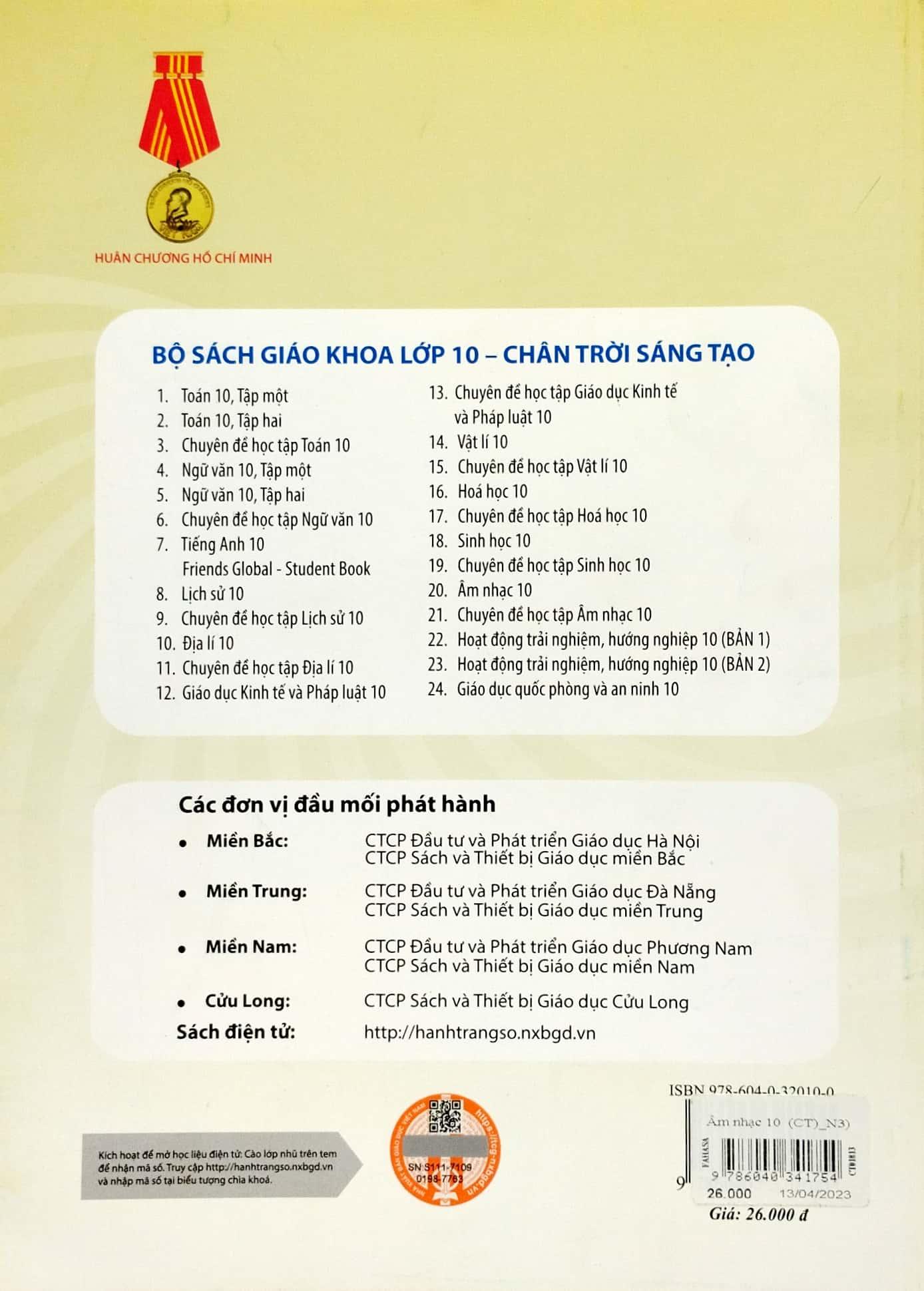Âm Nhạc 10 (Chân Trời Sáng Tạo) (2023)