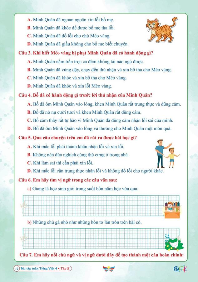 Bài Tập Tuần Tiếng Việt Lớp 4 - Tập 2 (Cánh Diều)