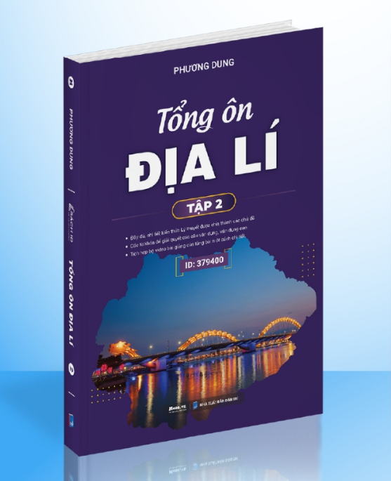 Sách Tổng ôn địa lý lớp 12 ôn thi THPT quốc gia Moonbook