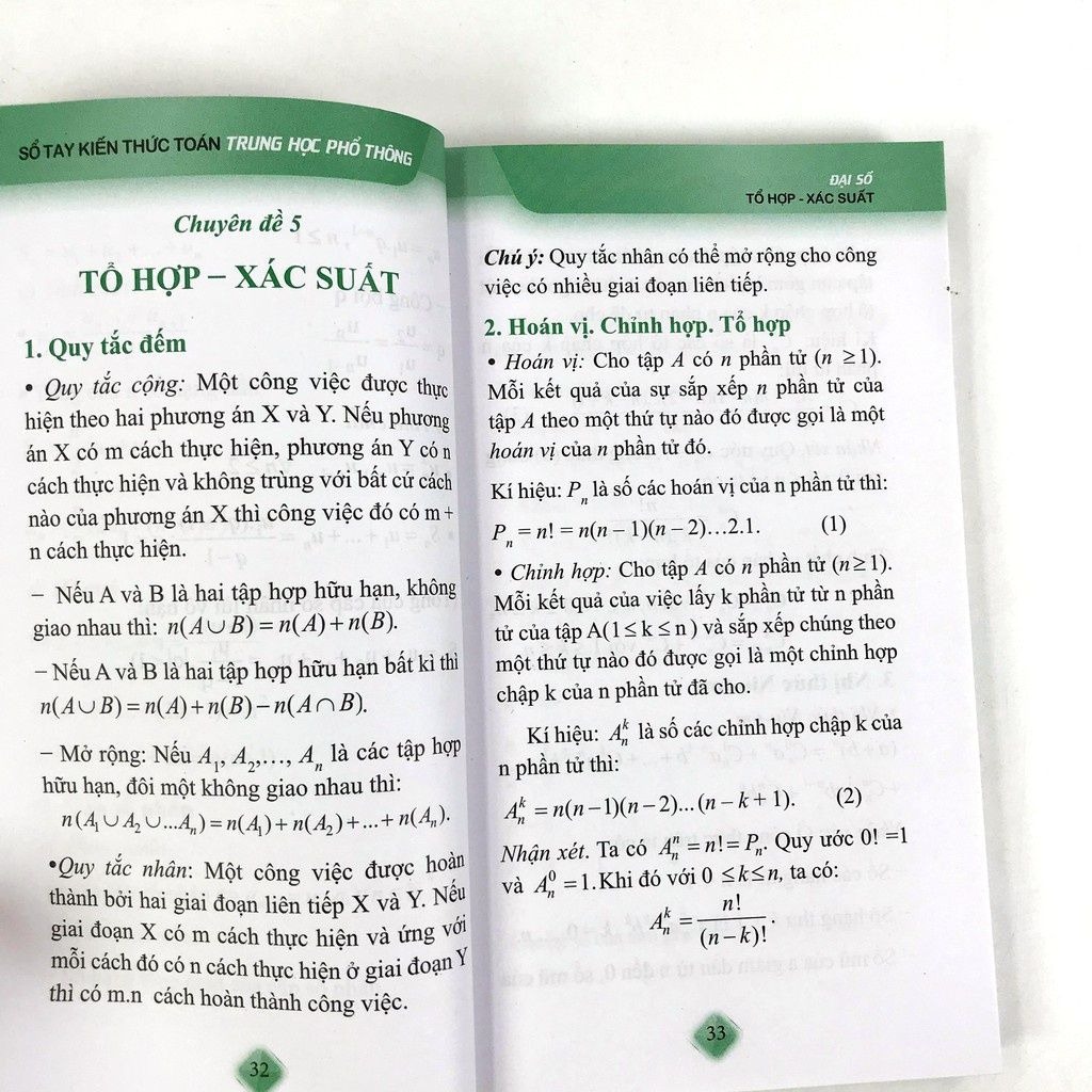 Sách: Combo Sổ Tay Kiến Thức Trung Học Phổ Thông: Toán - Lí - Hóa