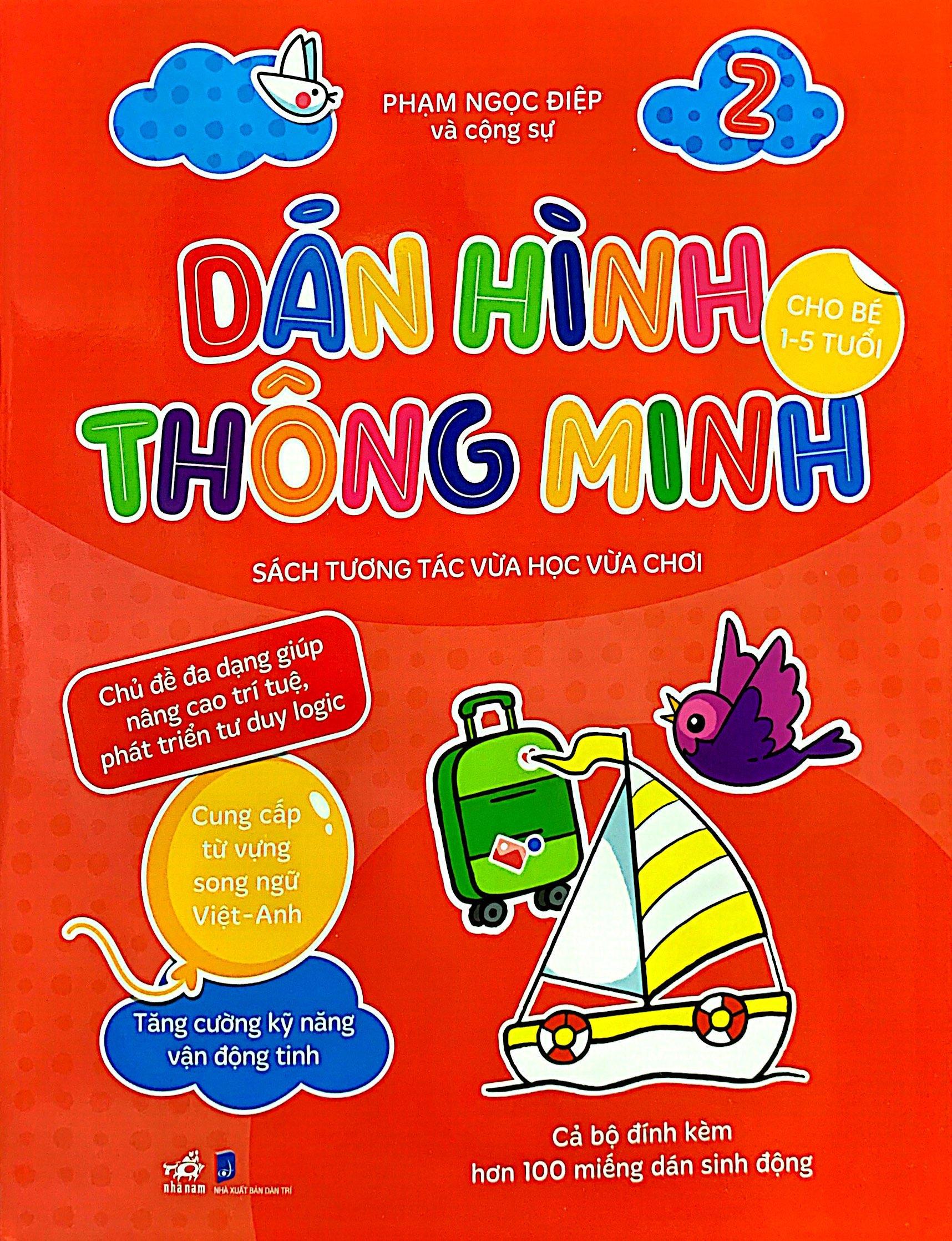 Dán Hình Thông Minh - Sách Tương Tác Vừa Học Vừa Chơi - Tập 2 (Dành Cho Bé 1-5 Tuổi)