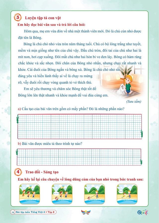 Bài Tập Tuần Tiếng Việt Lớp 4 - Tập 2 (Cánh Diều)