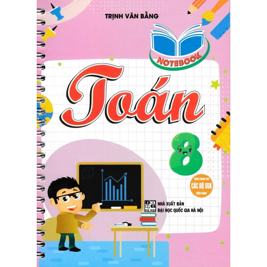sách - Combo 3 quyển notebook, toán, anh, khoa học tự nhiên lớp 8 (HA)