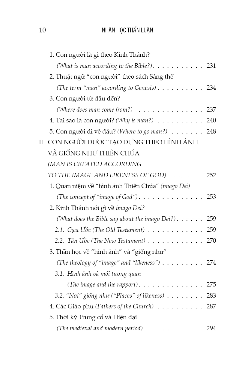 NHÂN HỌC THẦN LUẬN - Thần Học Tín Lý