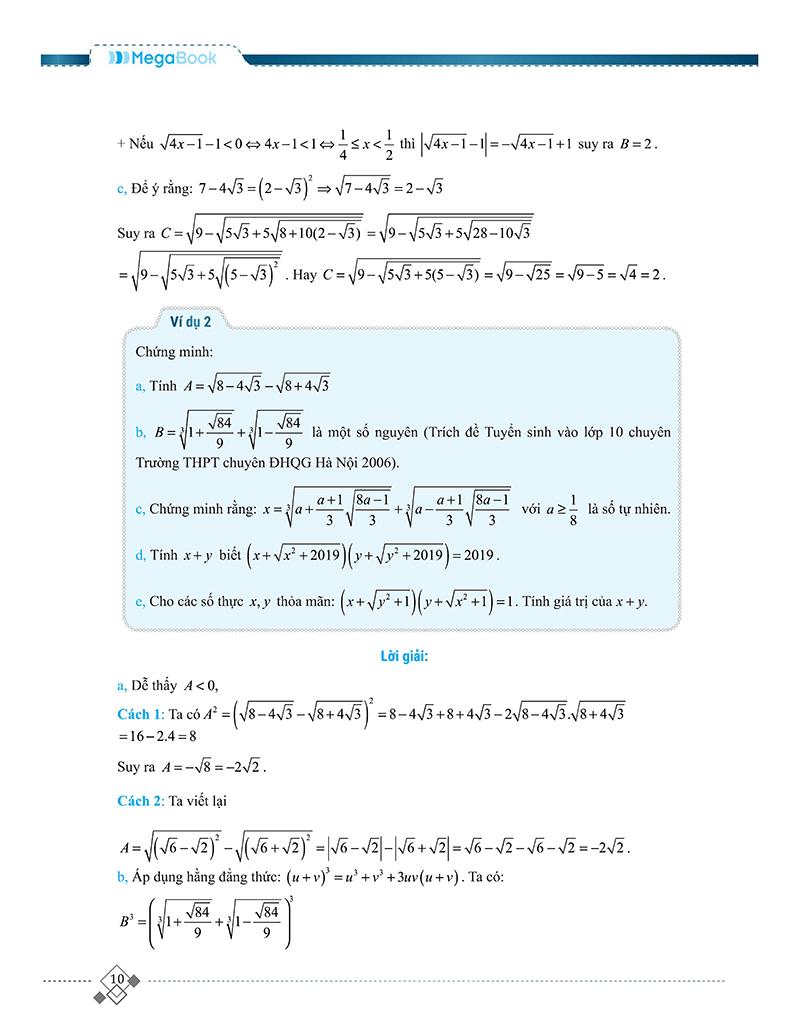 Tổng Hợp Chuyên Đề Trọng Tâm Thi Vào Lớp 10 Chuyên Và Học Sinh Giỏi - Đại Số 9